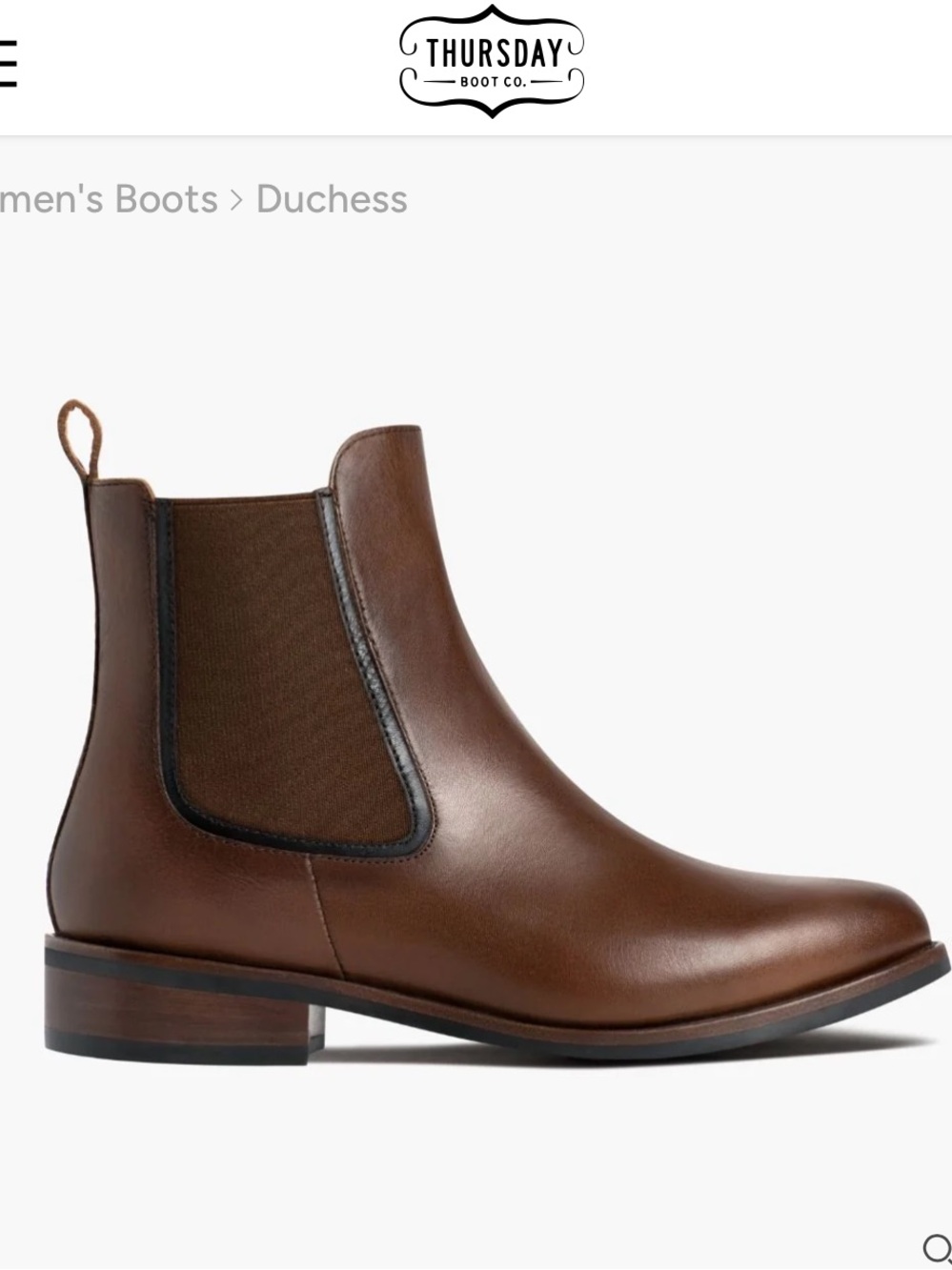GORGEOUS Womens Chelsea Thursday Boot in Walnut